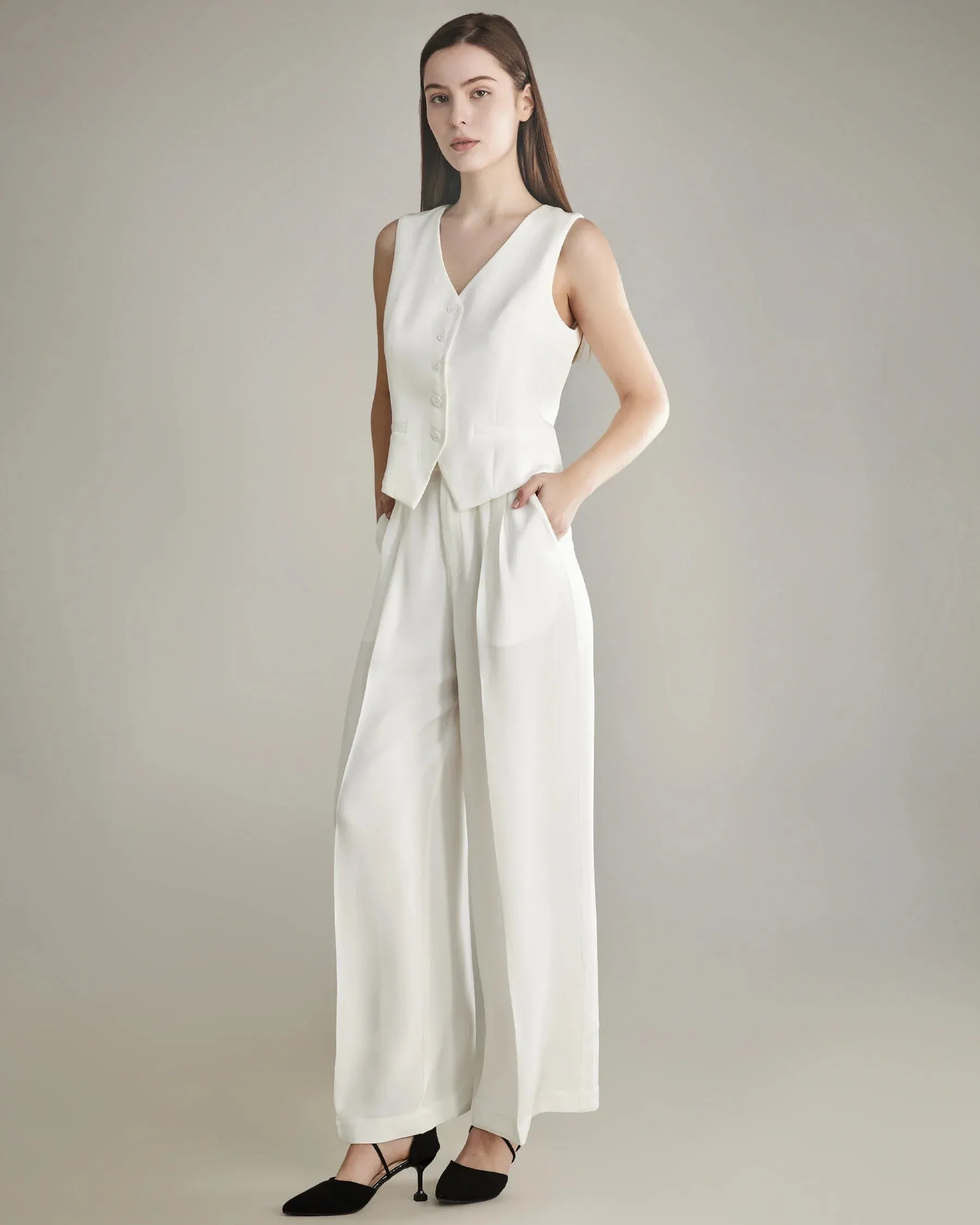 40 Momme Wide Leg Silk Pants