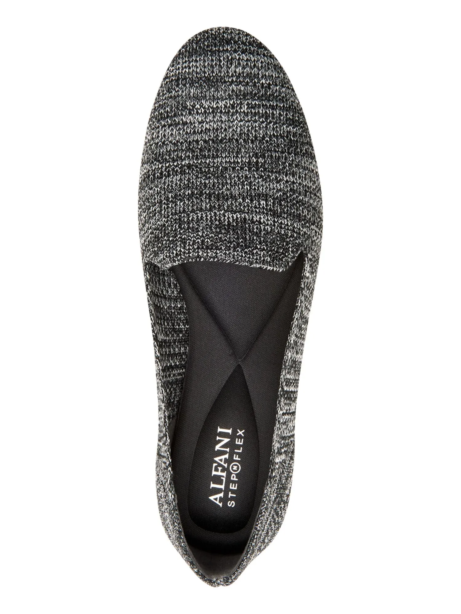 ALFANI Womens Gray Gingham Knit Cushioned Rorrii Round Toe Slip On Loafers Shoes M