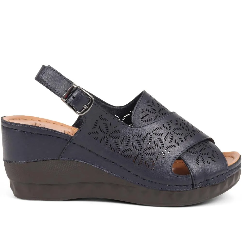 Ankle Strap Wedge Sandals - WLIG37005 / 323 587