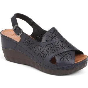 Ankle Strap Wedge Sandals - WLIG37005 / 323 587