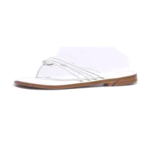 Antonio Melani Flat Sandals Leather White Colour For Women