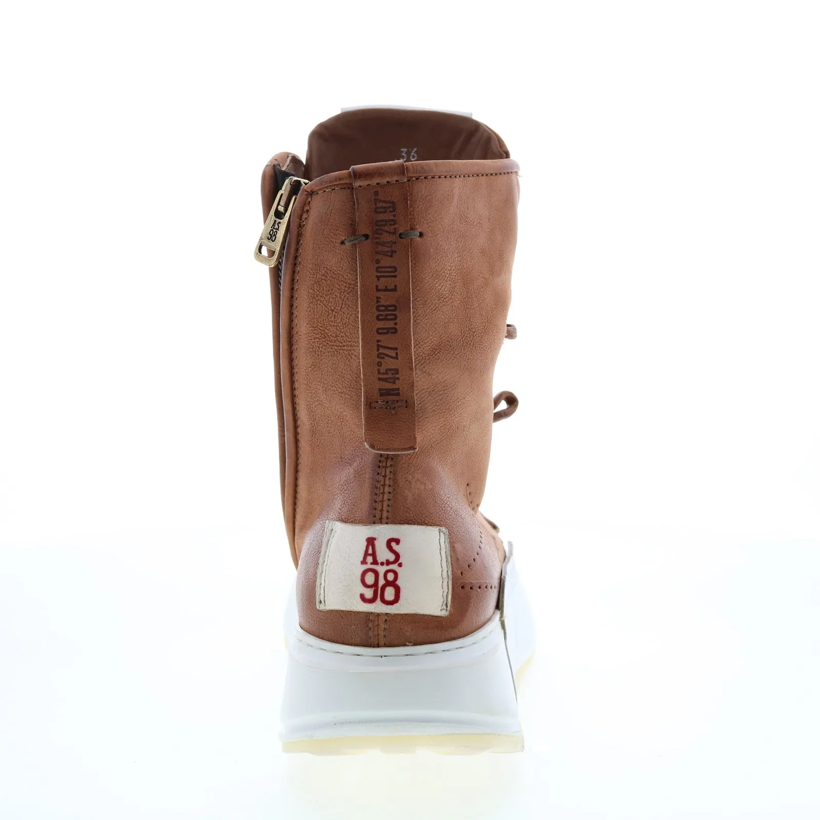 A.S. 98 Hags A87208-101 Womens Brown Leather Lifestyle Sneakers Shoes
