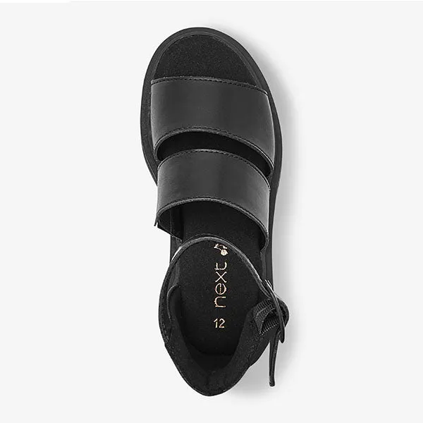 Black Chunky Sole Sandals (Older Girls)