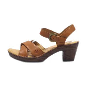 Born Mid-Heel Sandals Leather Brown Colour For Women