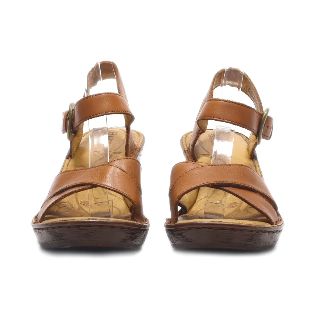 Born Mid-Heel Sandals Leather Brown Colour For Women