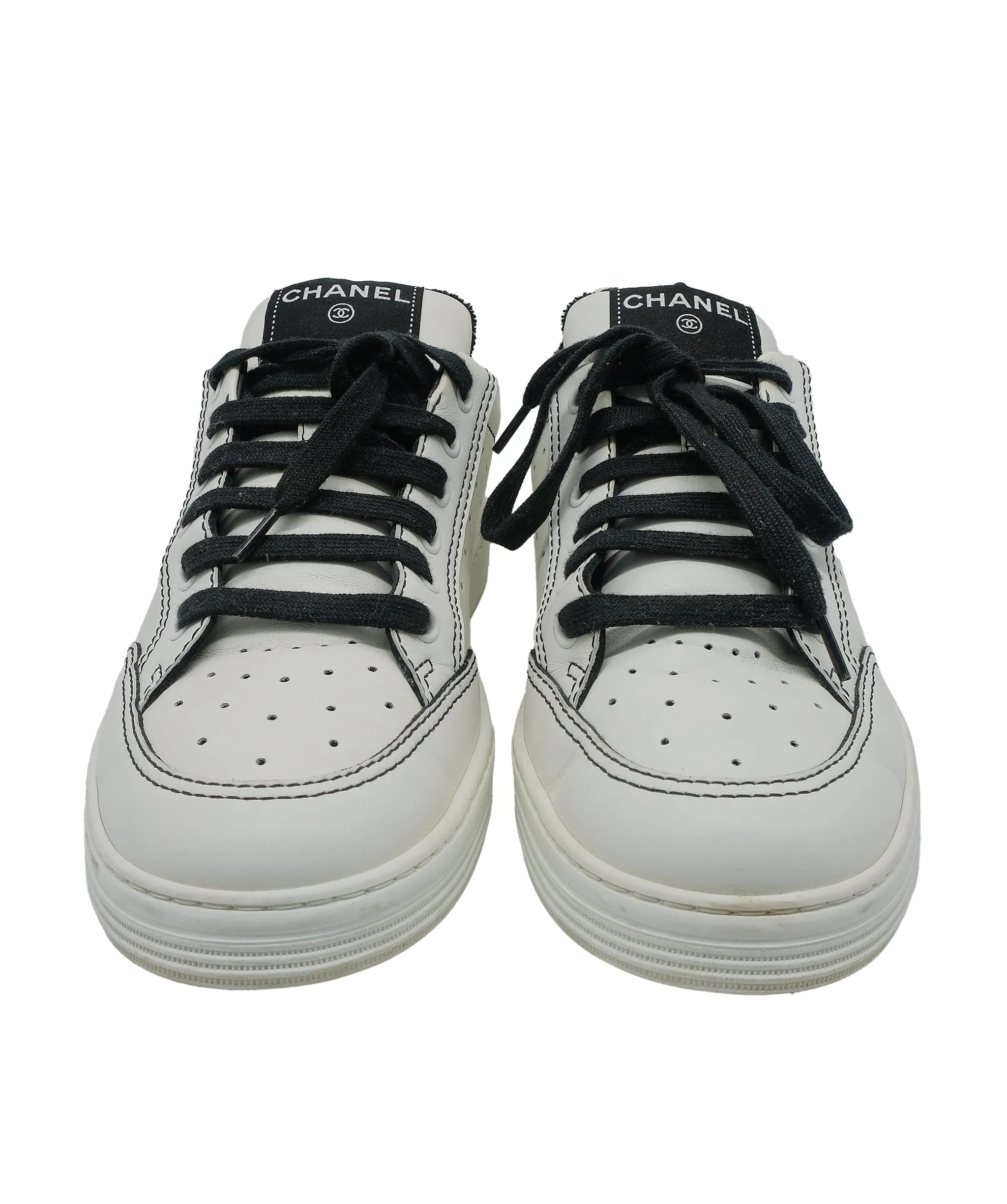 Chanel Black and White Sneakers 40 RJC3376