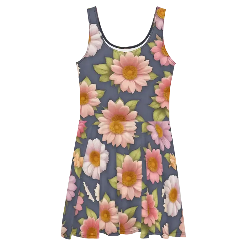 Elegant Floral Skater Dress for Everyday Shine