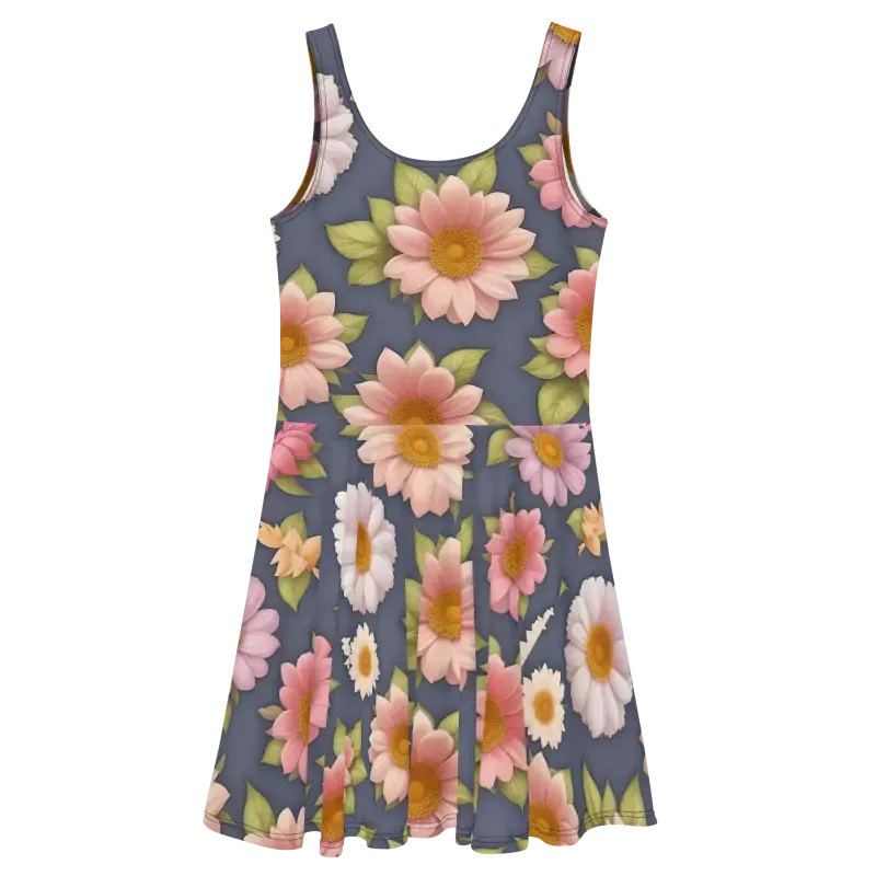 Elegant Floral Skater Dress for Everyday Shine
