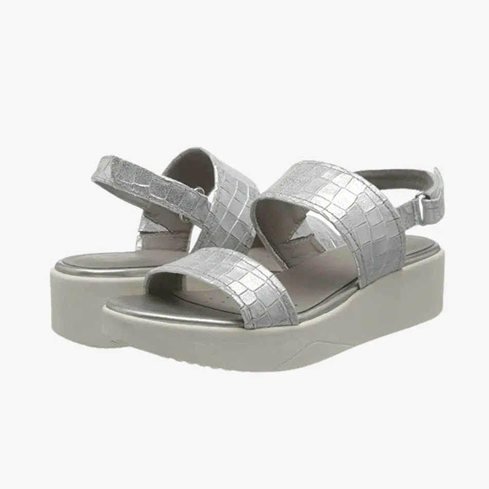 GEOX Women D Laudara C.Croc Silver