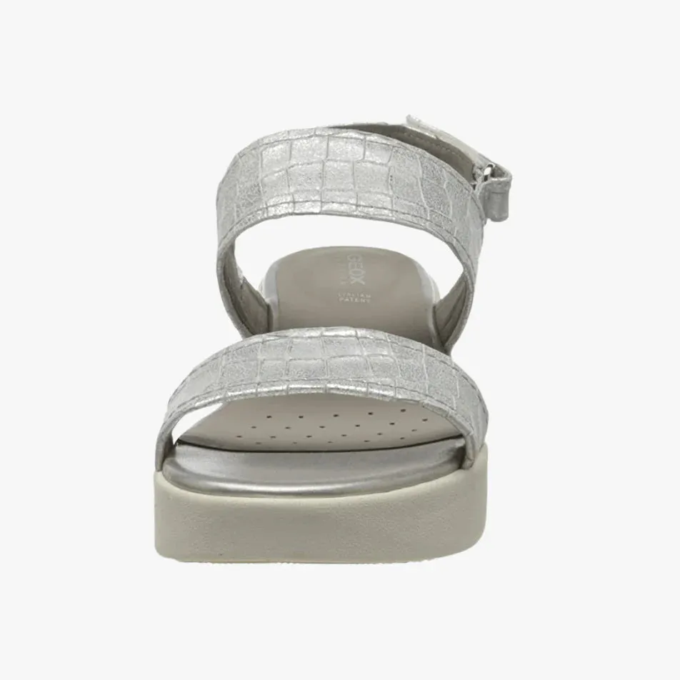 GEOX Women D Laudara C.Croc Silver