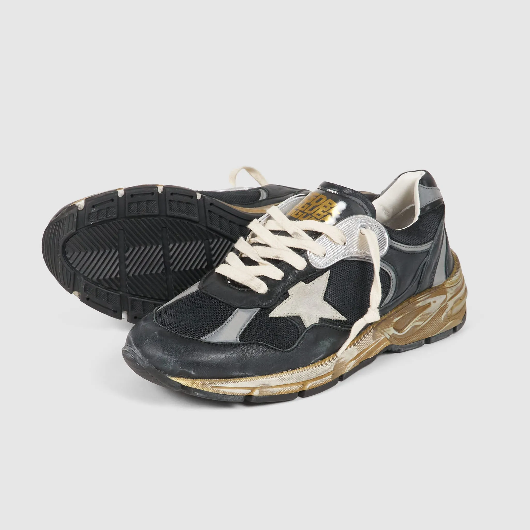 Golden Goose Dad-Star Black Silver Ice 11 Sneakers