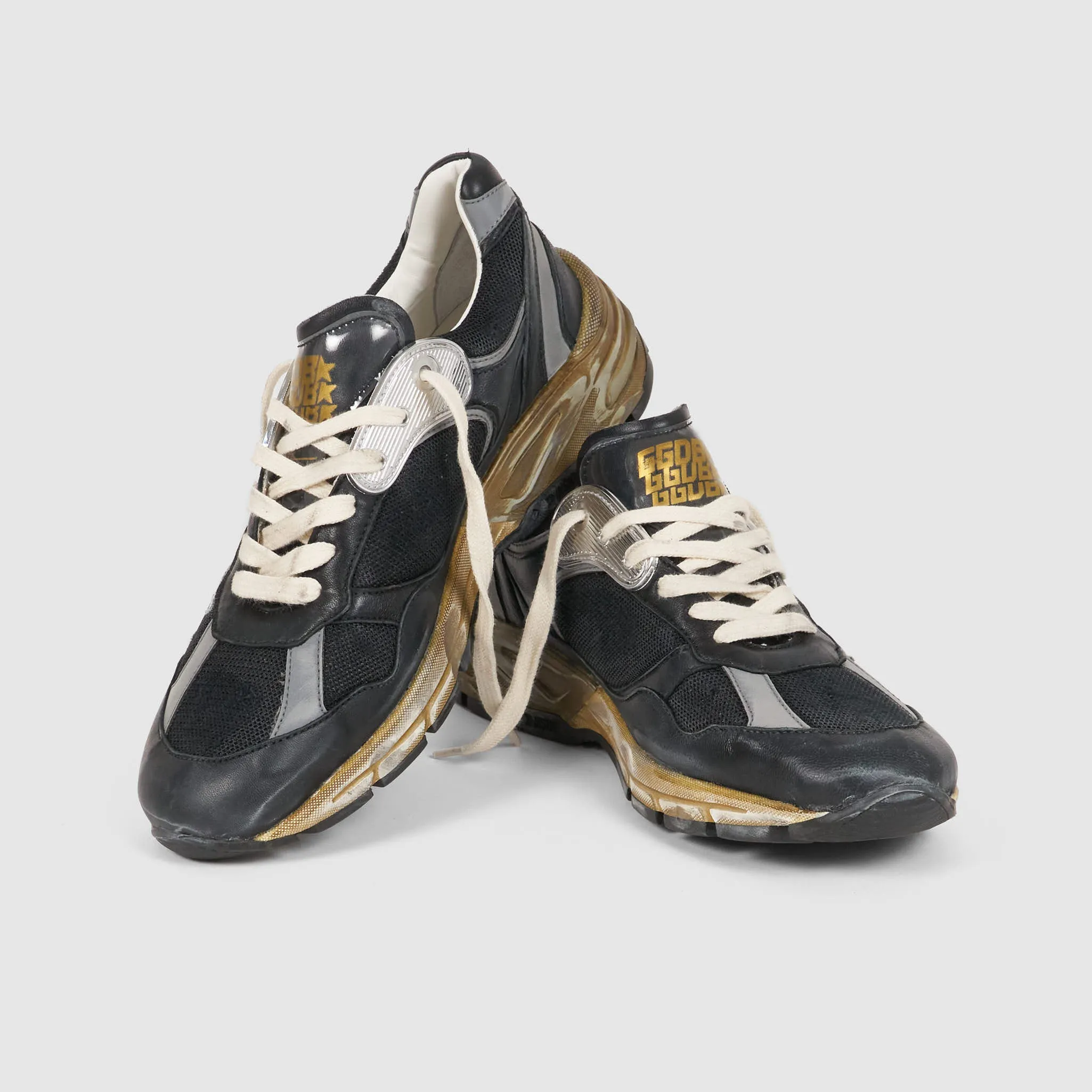 Golden Goose Dad-Star Black Silver Ice 11 Sneakers