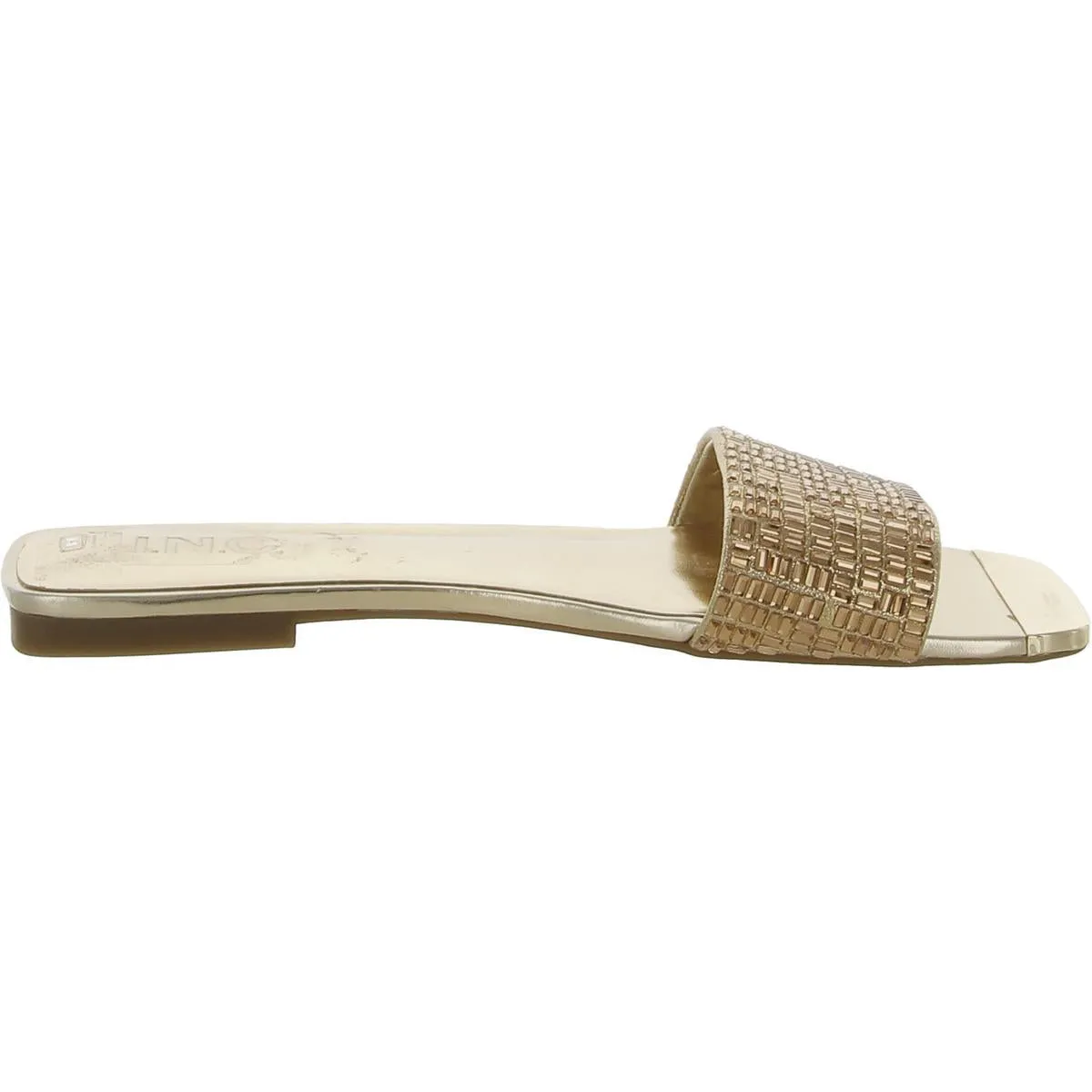 INC Womens Pabla Faux Leather Slide Sandals