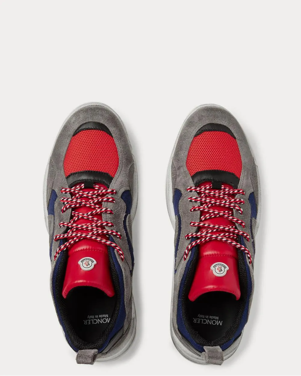 Jakub Suede, Leather and Mesh  Gray low top sneakers