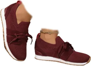 Lausiuoe Slip On Sneakers Women Arch Support Walking Shoes Lightweight Casual Running Fashion Sneakers Mesh Tennis Gym Shoes