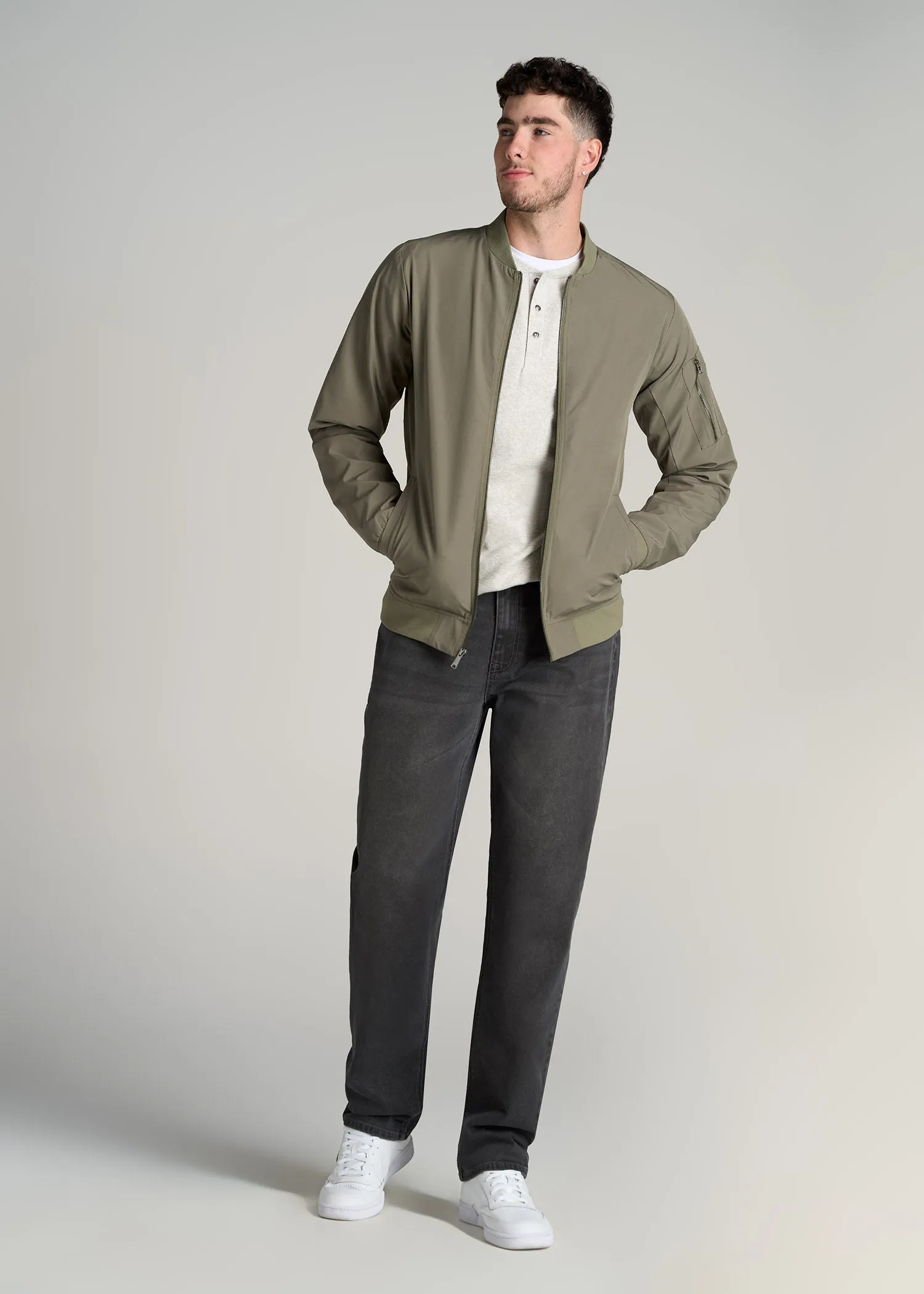 LJ&S STRAIGHT LEG Jeans for Tall Men in Industrial Grey