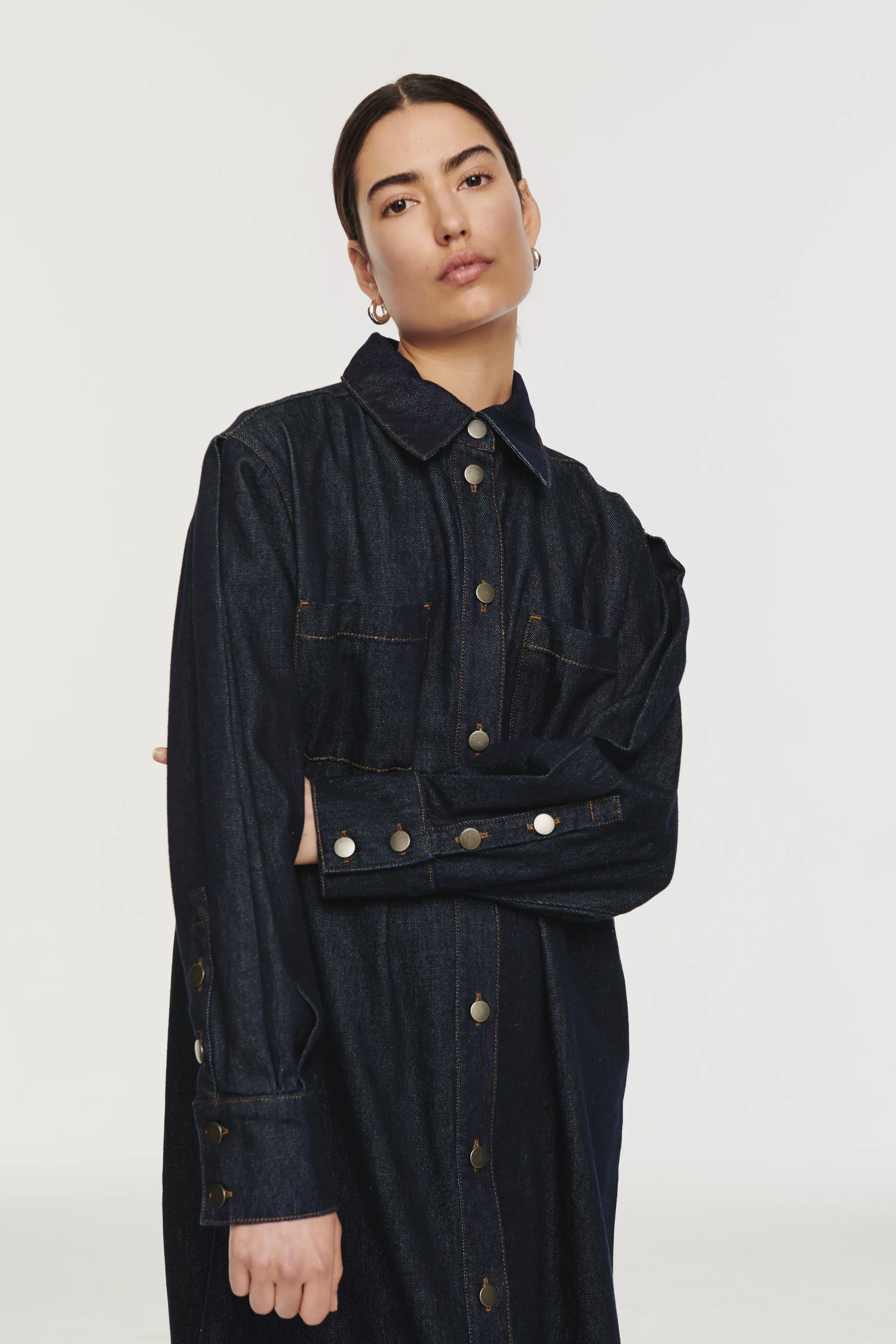 Mason Denim Midaxi Shirt Dress