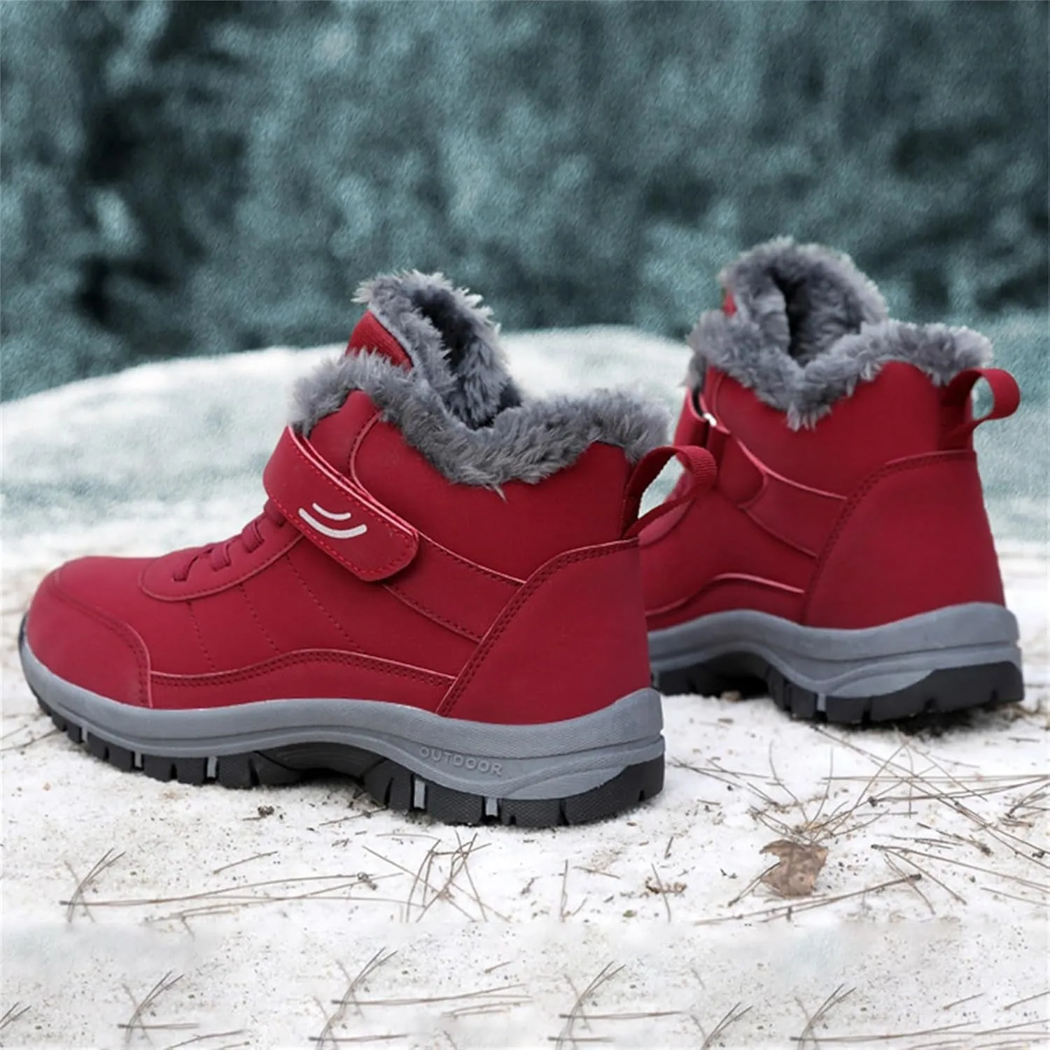 Men Work Boots Non Steel Toe Hiking Sneakers Fur Lined Ankle Boot Women's Working Shoes Winter Composite Safety Toe Waterproof Industrial Casual Hike Grounded Footwear