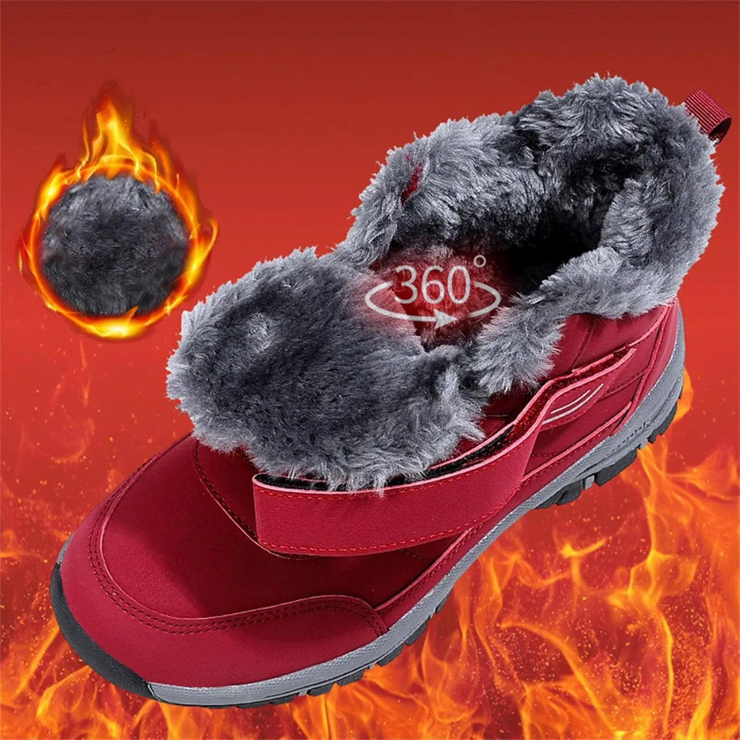 Men Work Boots Non Steel Toe Hiking Sneakers Fur Lined Ankle Boot Women's Working Shoes Winter Composite Safety Toe Waterproof Industrial Casual Hike Grounded Footwear