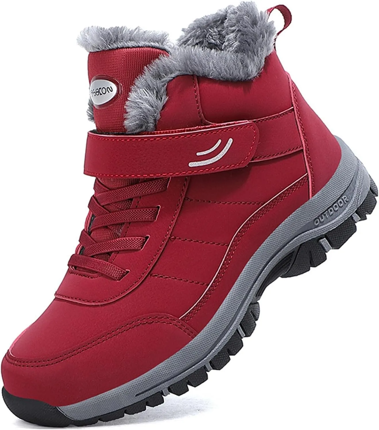 Men Work Boots Non Steel Toe Hiking Sneakers Fur Lined Ankle Boot Women's Working Shoes Winter Composite Safety Toe Waterproof Industrial Casual Hike Grounded Footwear