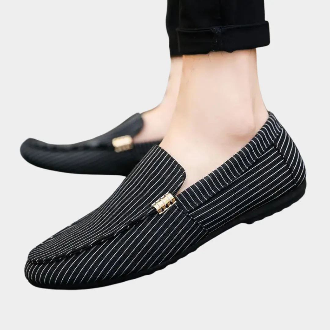 Mens Lightweight Loafers  Breathable Canvas Shoes  Non-Slip Flat Sole  Multiple Colours