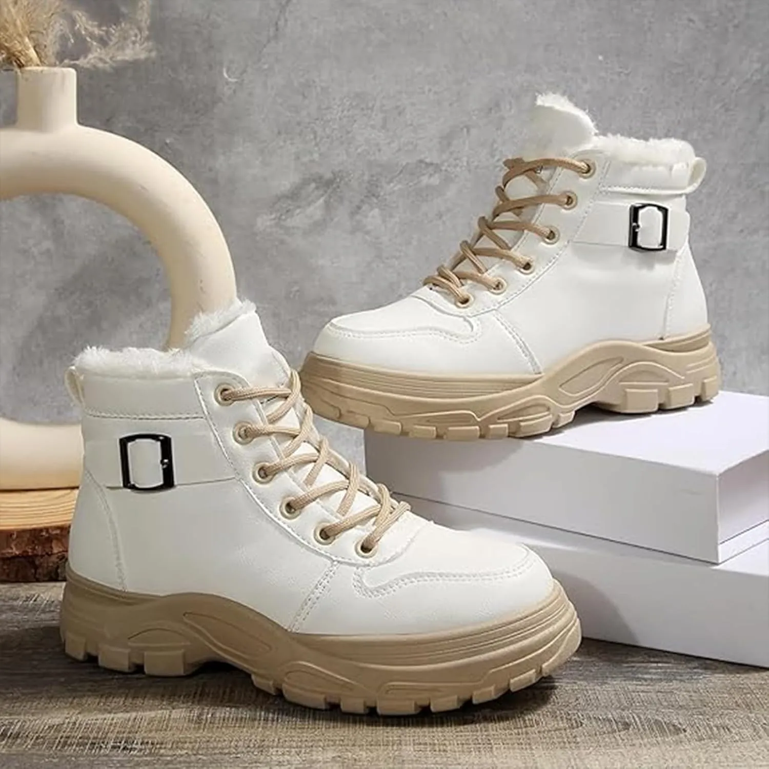 Men's Work Boots Slip On Hiking Sneakers Fur Lined Ankle Boot Womens Working Shoes Insulated Composite Safety Toe Waterproof Industrial Casual Hike Grounded Footwear