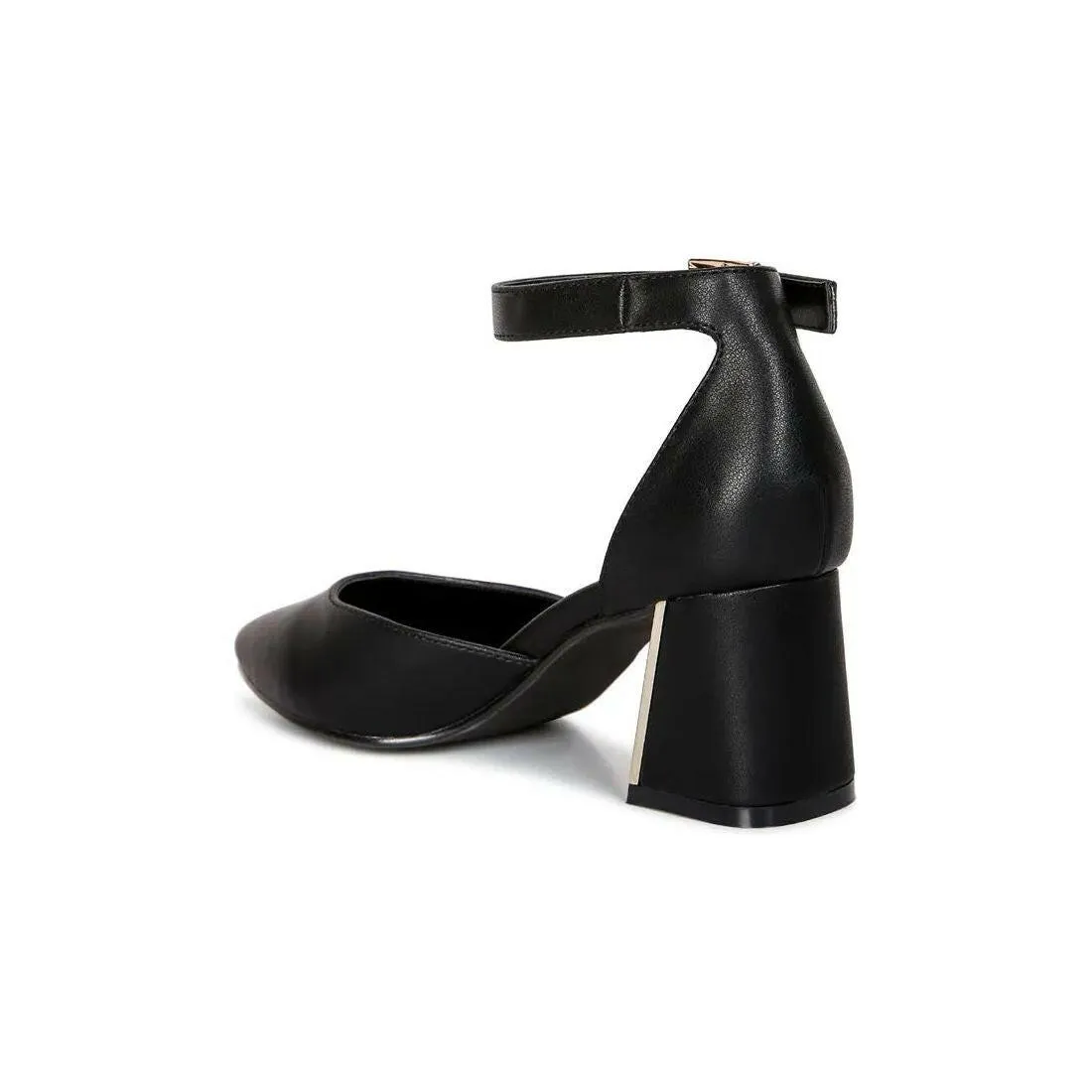 Myla Faux Leather Metallic Sling Heeled Sandals