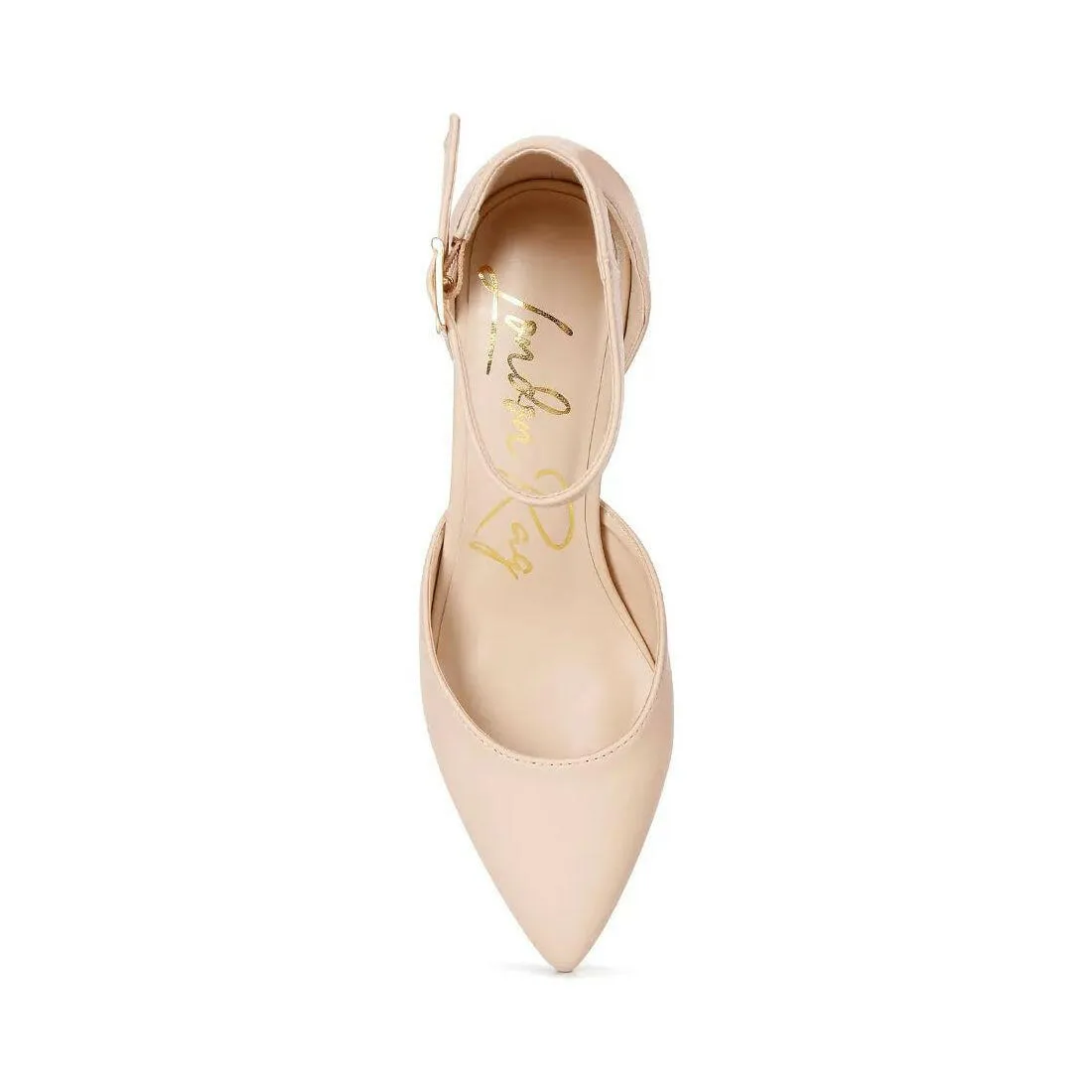 Myla Faux Leather Metallic Sling Heeled Sandals