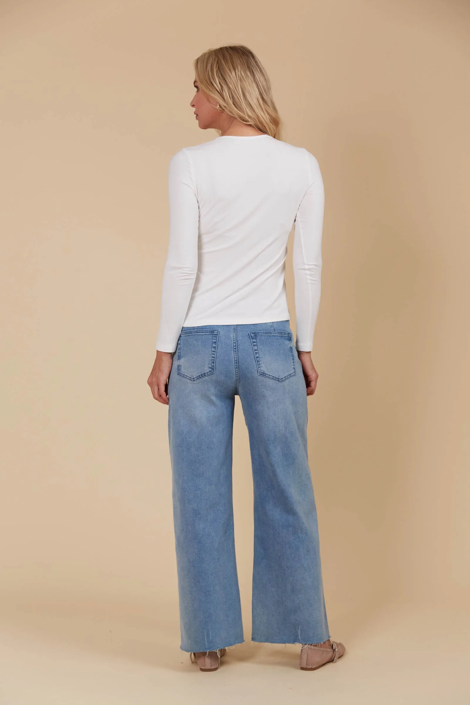 Naria Scoop Neck Top - Ivory   PREORDER MID MARCH