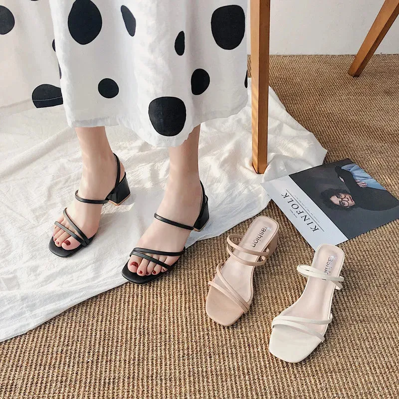 Pamela | Strappy Block Heel Sandals