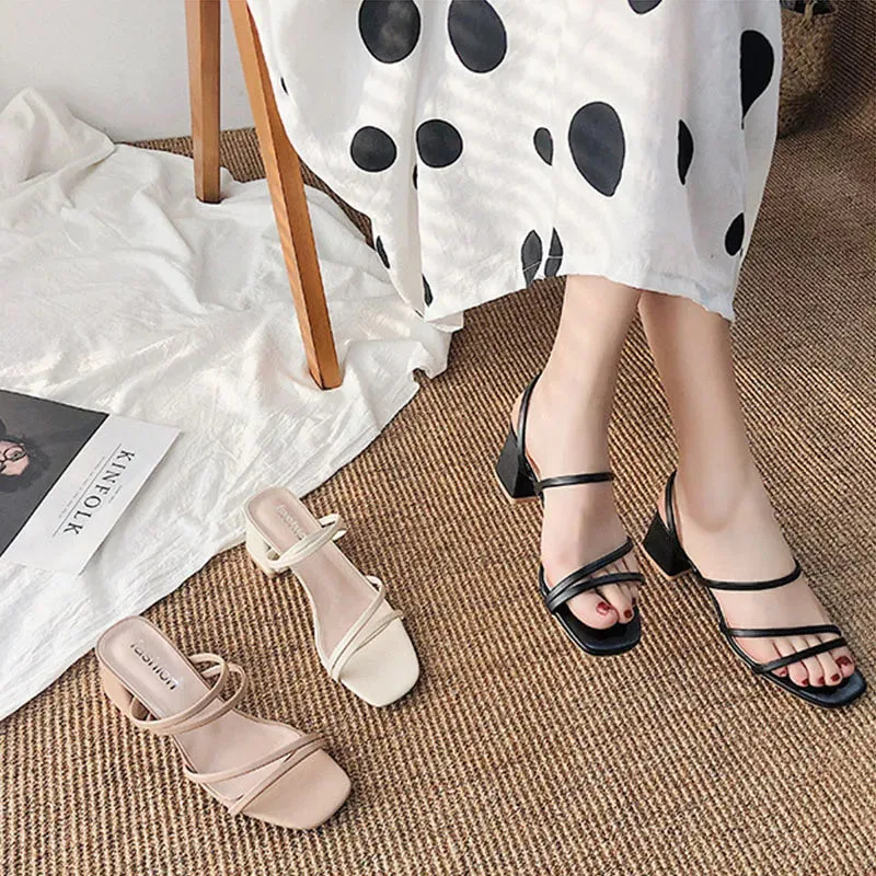 Pamela | Strappy Block Heel Sandals