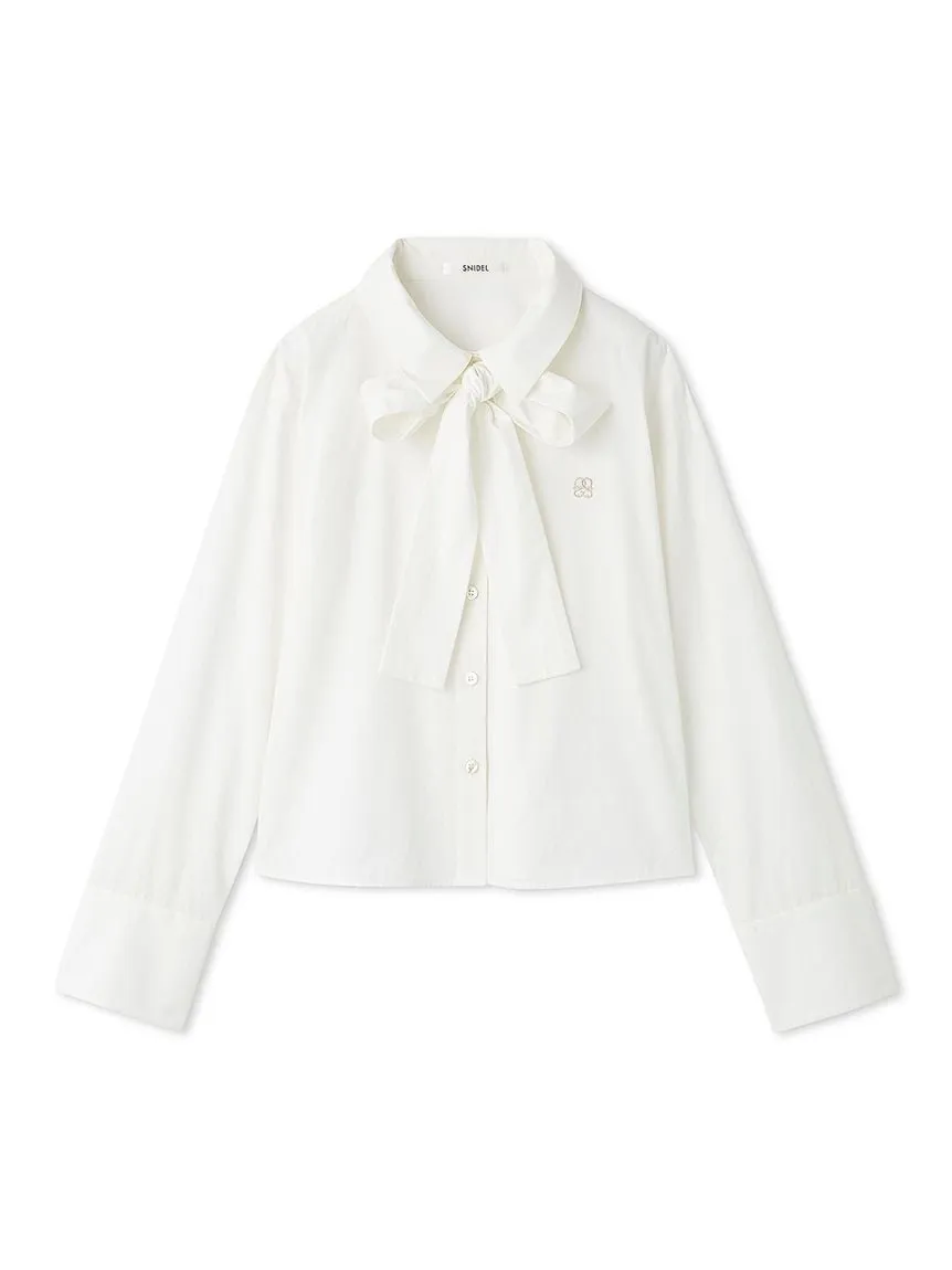 Ribbon Motif Logo Shirt