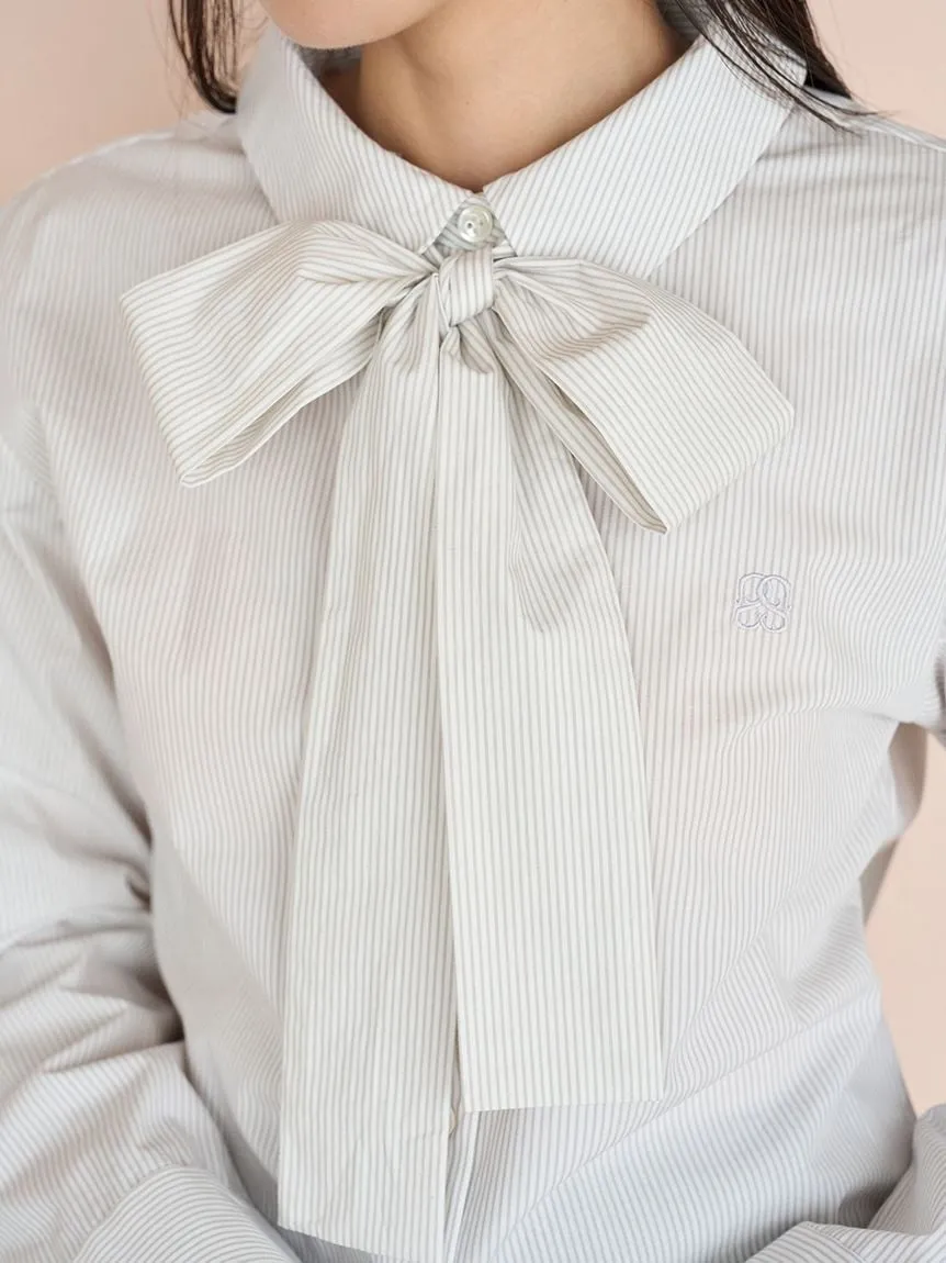 Ribbon Motif Logo Shirt