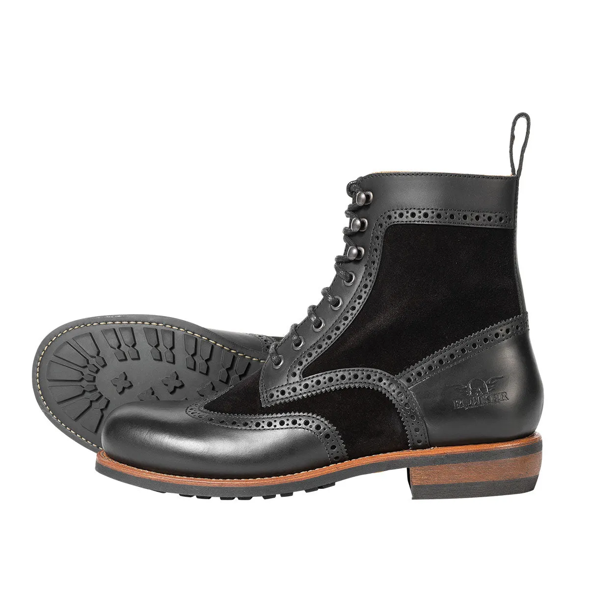 Rokker Frisco Brogue Boot Black