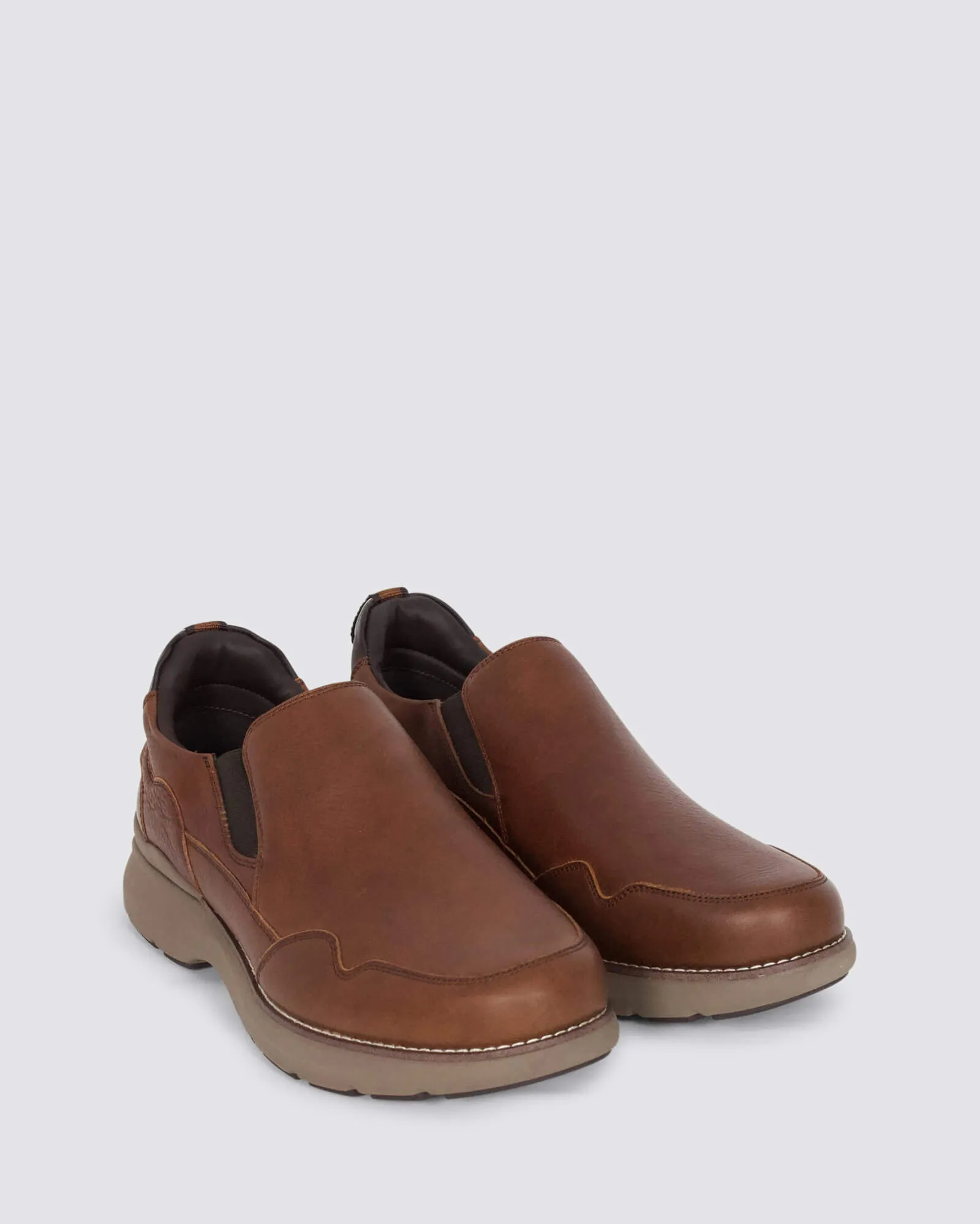 ROUTE SLIP ON SNEAKERS TAN LEATHER