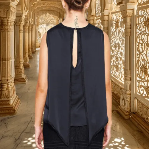 Silk Satin Layered Top