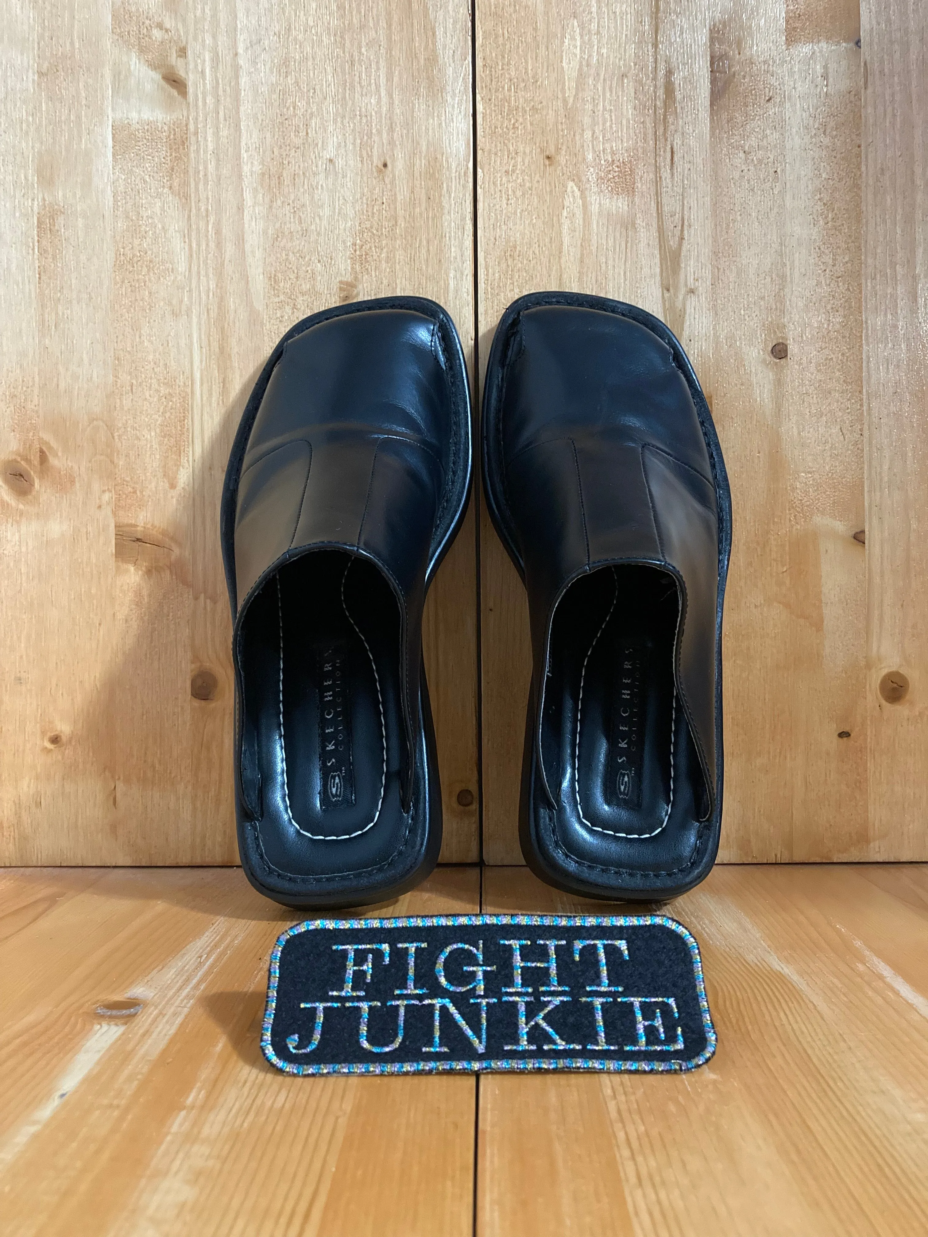 Skechers Sketchers COLLECTION Men's Size 10 Leather Slip On Loafers Black 5346