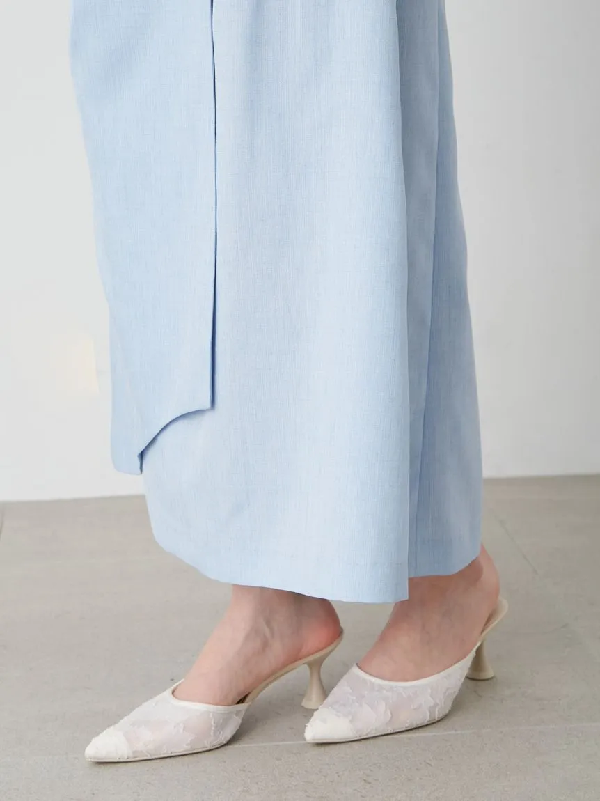 Sleeveless Asymmetrical Wrap Midi Dress