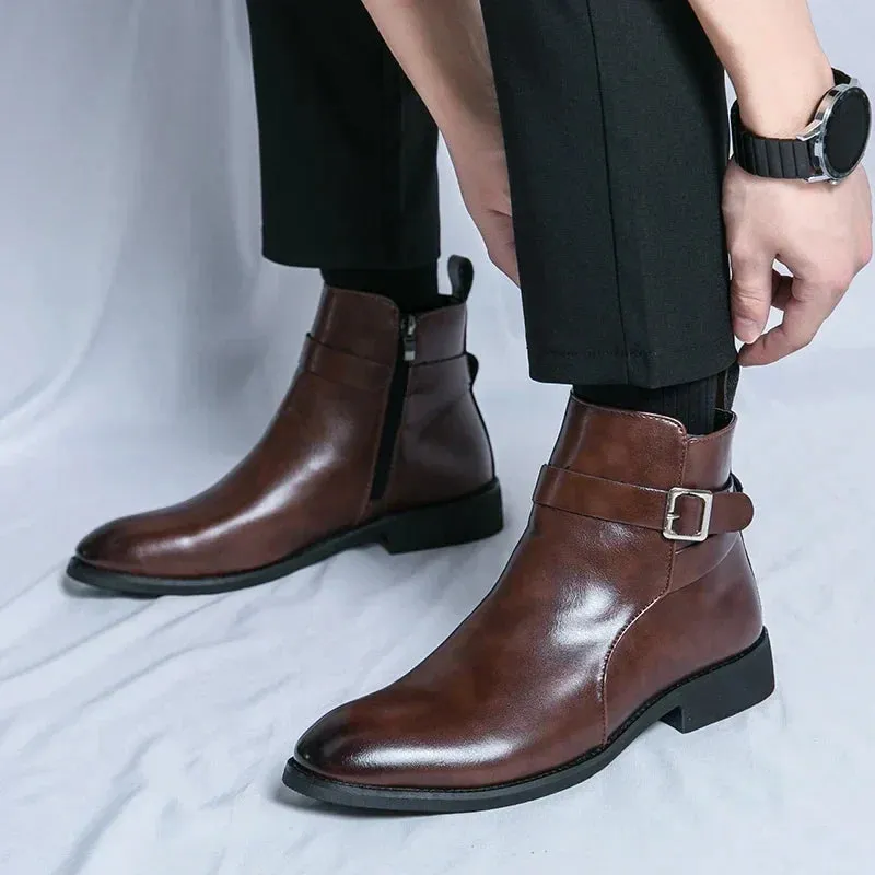 Sorrento - Leather Buckle Boots