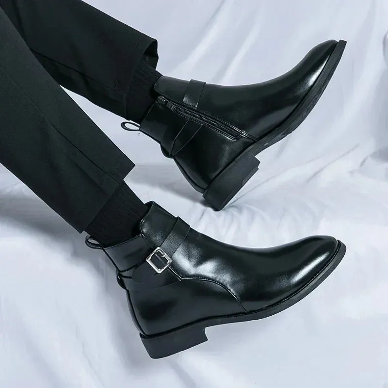Sorrento - Leather Buckle Boots