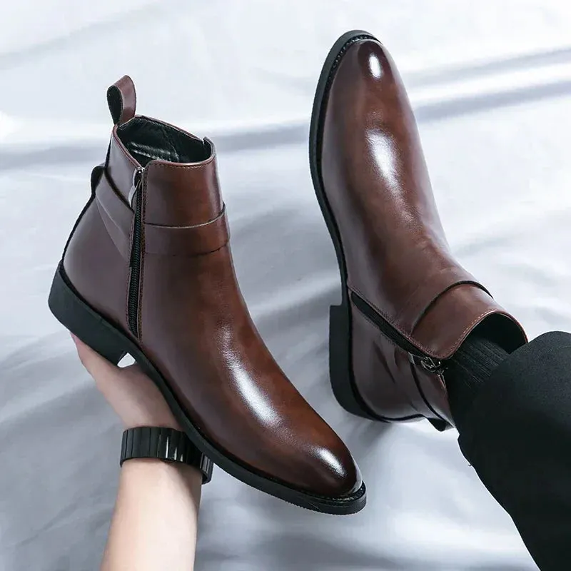 Sorrento - Leather Buckle Boots