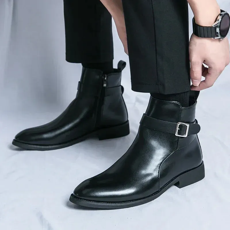 Sorrento - Leather Buckle Boots