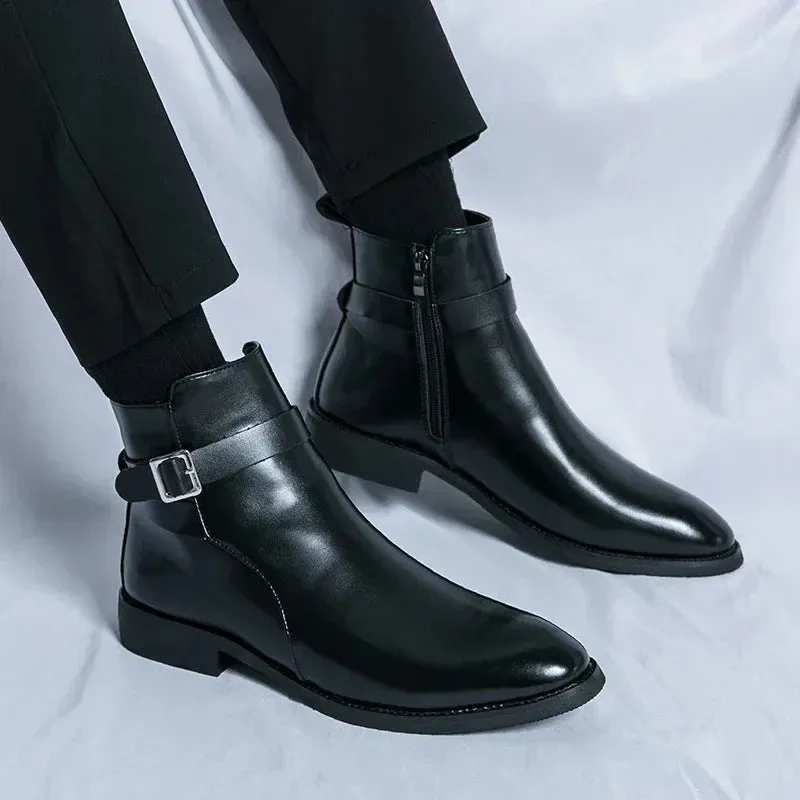 Sorrento - Leather Buckle Boots