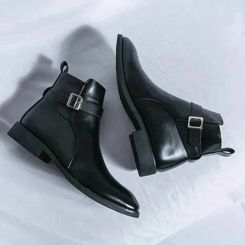 Sorrento - Leather Buckle Boots