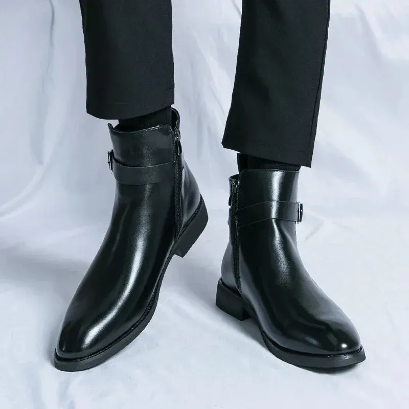 Sorrento - Leather Buckle Boots