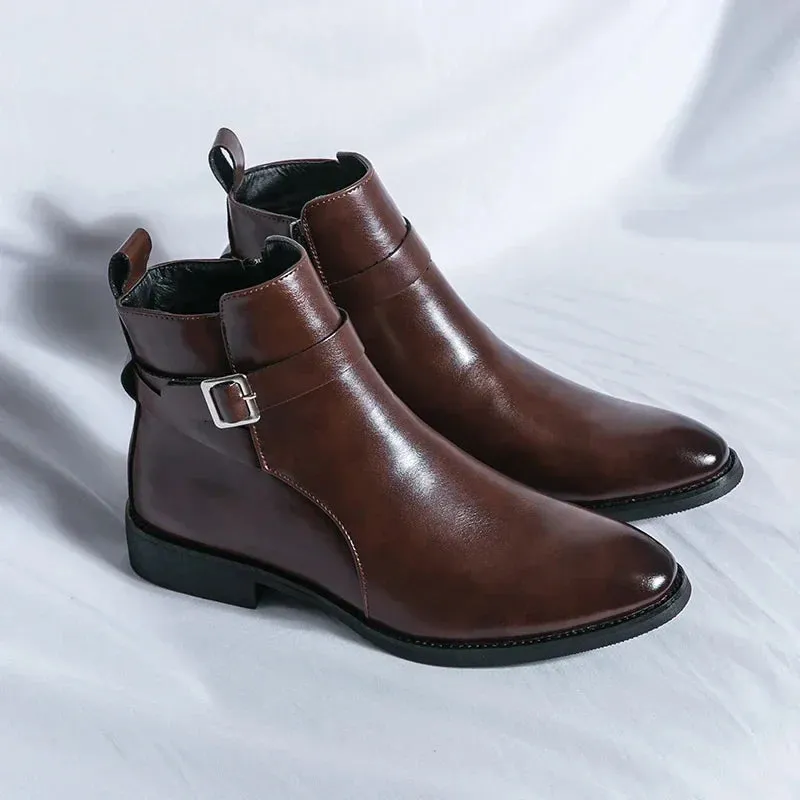 Sorrento - Leather Buckle Boots