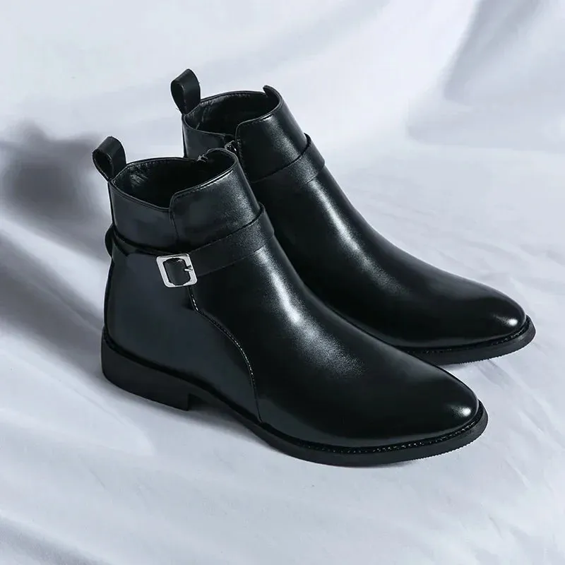 Sorrento - Leather Buckle Boots