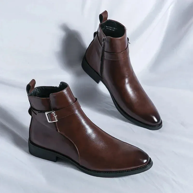 Sorrento - Leather Buckle Boots