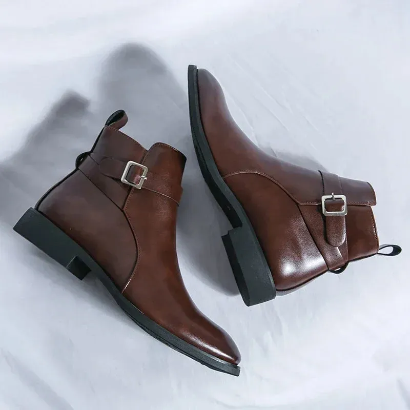 Sorrento - Leather Buckle Boots