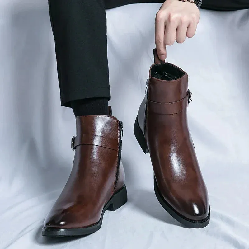 Sorrento - Leather Buckle Boots
